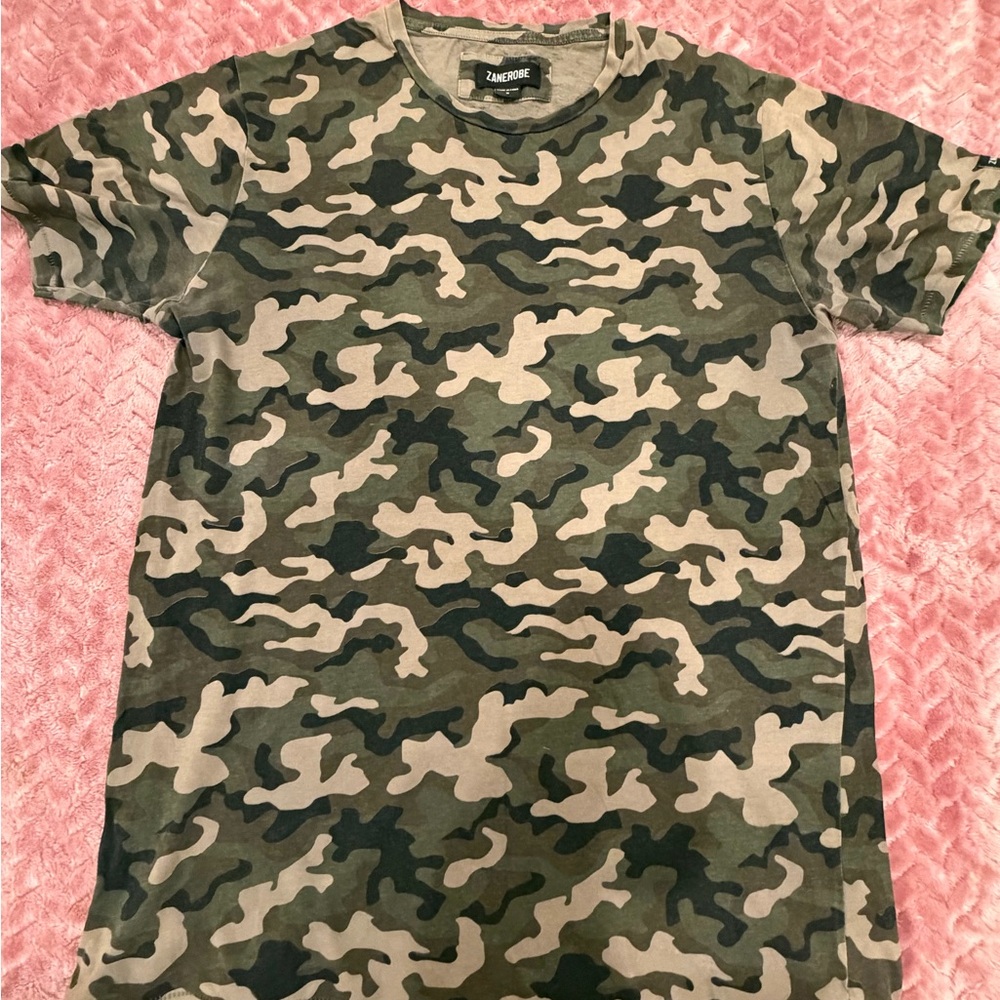 Zanerobe Green and Brown Camouflage Tee